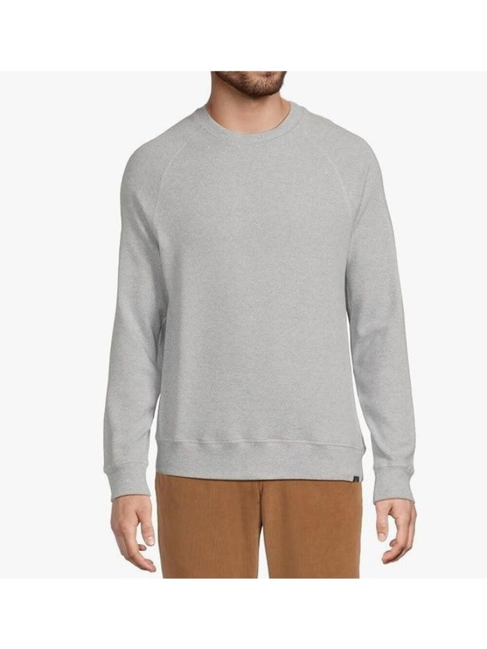 Faherty Legend Crew Sweater in Fossil Gray Twill Size Large